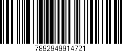Código de barras (EAN, GTIN, SKU, ISBN): '7892949914721'