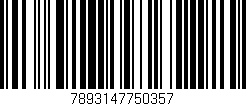 Código de barras (EAN, GTIN, SKU, ISBN): '7893147750357'