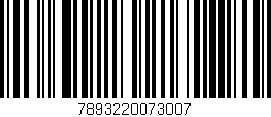 Código de barras (EAN, GTIN, SKU, ISBN): '7893220073007'
