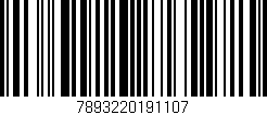 Código de barras (EAN, GTIN, SKU, ISBN): '7893220191107'