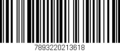 Código de barras (EAN, GTIN, SKU, ISBN): '7893220213618'