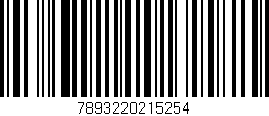 Código de barras (EAN, GTIN, SKU, ISBN): '7893220215254'