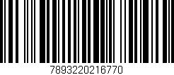 Código de barras (EAN, GTIN, SKU, ISBN): '7893220216770'