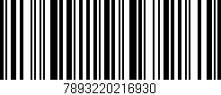 Código de barras (EAN, GTIN, SKU, ISBN): '7893220216930'