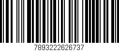 Código de barras (EAN, GTIN, SKU, ISBN): '7893222626737'