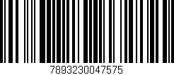 Código de barras (EAN, GTIN, SKU, ISBN): '7893230047575'