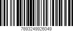Código de barras (EAN, GTIN, SKU, ISBN): '7893249926049'