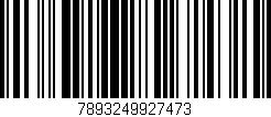 Código de barras (EAN, GTIN, SKU, ISBN): '7893249927473'