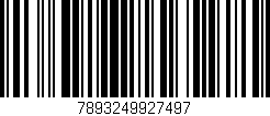 Código de barras (EAN, GTIN, SKU, ISBN): '7893249927497'