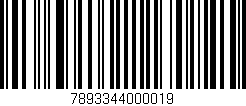 Código de barras (EAN, GTIN, SKU, ISBN): '7893344000019'