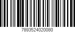Código de barras (EAN, GTIN, SKU, ISBN): '7893524020080'