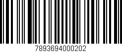 Código de barras (EAN, GTIN, SKU, ISBN): '7893694000202'