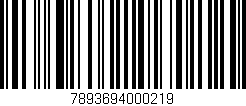 Código de barras (EAN, GTIN, SKU, ISBN): '7893694000219'
