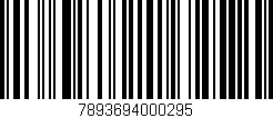 Código de barras (EAN, GTIN, SKU, ISBN): '7893694000295'