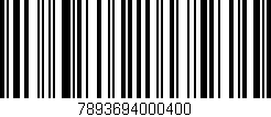 Código de barras (EAN, GTIN, SKU, ISBN): '7893694000400'