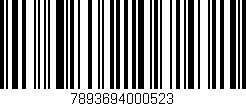 Código de barras (EAN, GTIN, SKU, ISBN): '7893694000523'
