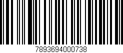 Código de barras (EAN, GTIN, SKU, ISBN): '7893694000738'