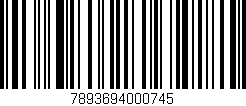 Código de barras (EAN, GTIN, SKU, ISBN): '7893694000745'