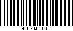 Código de barras (EAN, GTIN, SKU, ISBN): '7893694000929'