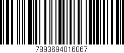 Código de barras (EAN, GTIN, SKU, ISBN): '7893694016067'