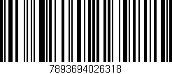 Código de barras (EAN, GTIN, SKU, ISBN): '7893694026318'