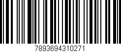 Código de barras (EAN, GTIN, SKU, ISBN): '7893694310271'