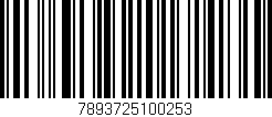 Código de barras (EAN, GTIN, SKU, ISBN): '7893725100253'