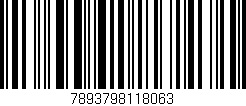 Código de barras (EAN, GTIN, SKU, ISBN): '7893798118063'