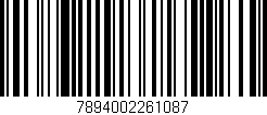 Código de barras (EAN, GTIN, SKU, ISBN): '7894002261087'