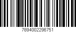 Código de barras (EAN, GTIN, SKU, ISBN): '7894002296751'