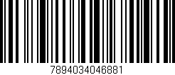 Código de barras (EAN, GTIN, SKU, ISBN): '7894034046881'