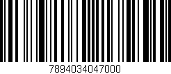Código de barras (EAN, GTIN, SKU, ISBN): '7894034047000'