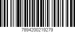 Código de barras (EAN, GTIN, SKU, ISBN): '7894200219279'