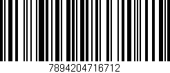 Código de barras (EAN, GTIN, SKU, ISBN): '7894204716712'