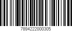 Código de barras (EAN, GTIN, SKU, ISBN): '7894222000305'