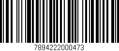 Código de barras (EAN, GTIN, SKU, ISBN): '7894222000473'