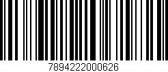 Código de barras (EAN, GTIN, SKU, ISBN): '7894222000626'