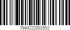 Código de barras (EAN, GTIN, SKU, ISBN): '7894222002552'