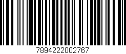 Código de barras (EAN, GTIN, SKU, ISBN): '7894222002767'