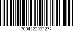 Código de barras (EAN, GTIN, SKU, ISBN): '7894222007274'