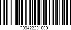 Código de barras (EAN, GTIN, SKU, ISBN): '7894222018881'