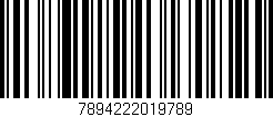 Código de barras (EAN, GTIN, SKU, ISBN): '7894222019789'
