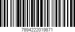 Código de barras (EAN, GTIN, SKU, ISBN): '7894222019871'