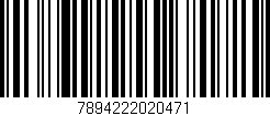 Código de barras (EAN, GTIN, SKU, ISBN): '7894222020471'