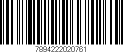 Código de barras (EAN, GTIN, SKU, ISBN): '7894222020761'