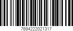 Código de barras (EAN, GTIN, SKU, ISBN): '7894222021317'