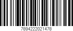 Código de barras (EAN, GTIN, SKU, ISBN): '7894222021478'