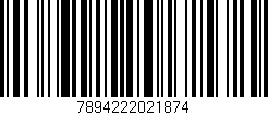 Código de barras (EAN, GTIN, SKU, ISBN): '7894222021874'