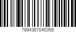 Código de barras (EAN, GTIN, SKU, ISBN): '7894367040358'