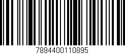 Código de barras (EAN, GTIN, SKU, ISBN): '7894400110895'